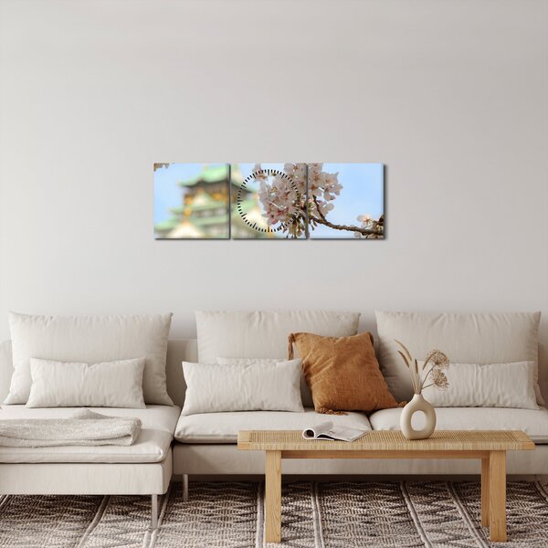 Kép - Sakura (órával) (90x30 cm)