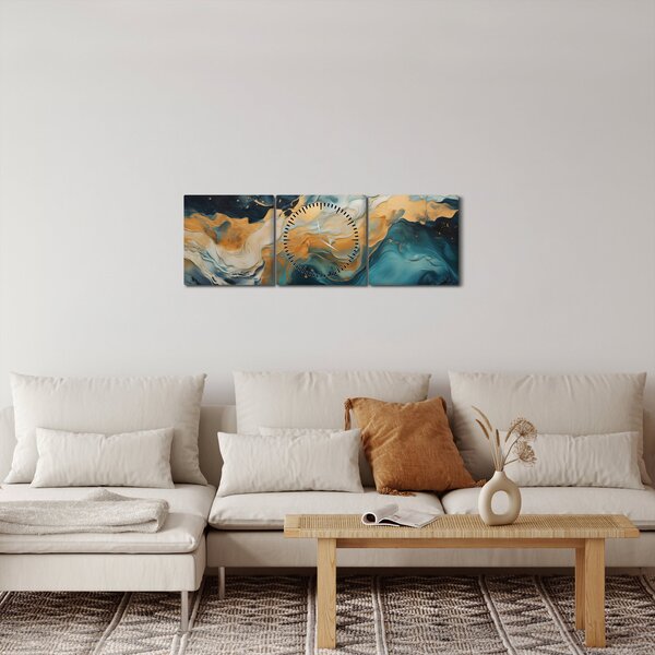 Kép - Absztrakció (órával) (90x30 cm)