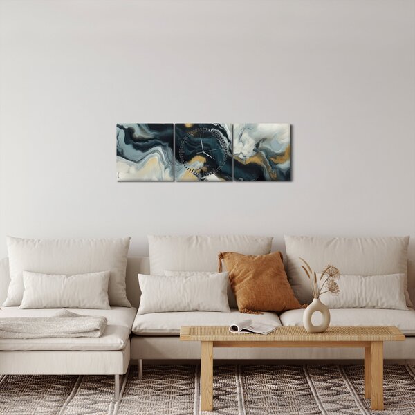 Kép - Márványozott rajz (órával) (90x30 cm)