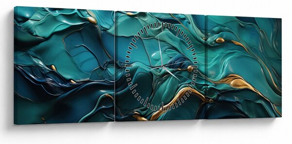 Kép - Absztrakt textúrák (órával) (90x30 cm)