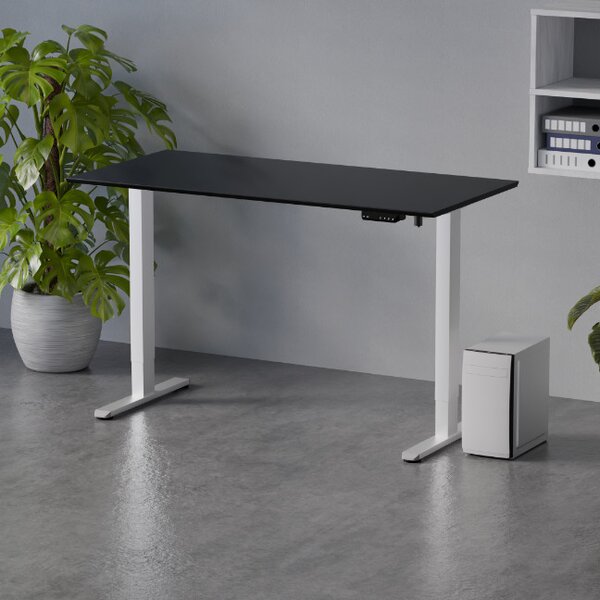 Elektromosan állítható magasságú íróasztal 138x67cm fekete / fehér | LVN System Control Flex+