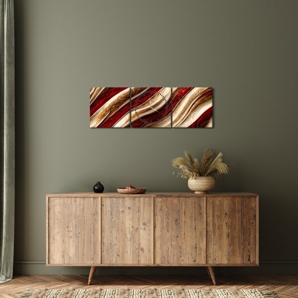 Kép - Arany - fehér textúra (órával) (90x30 cm)