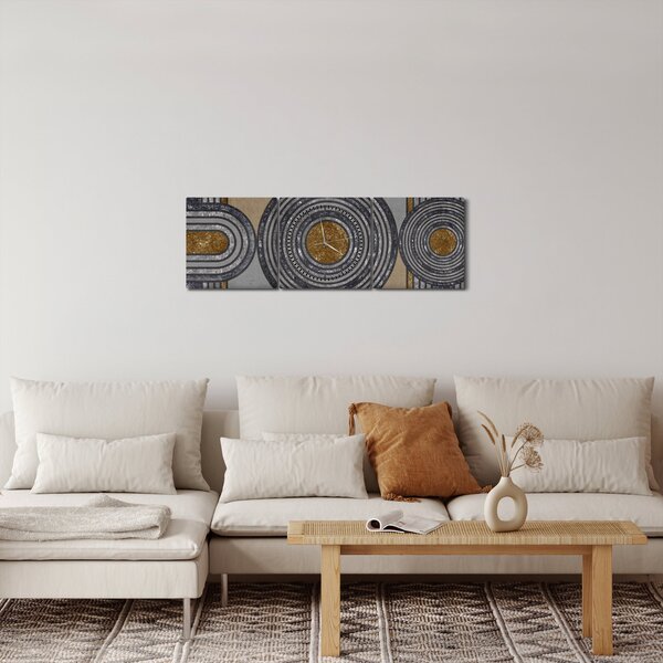 Kép - Dekoratív minták (órával) (90x30 cm)