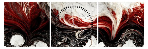 Kép - Modern absztrakció (órával) (90x30 cm)