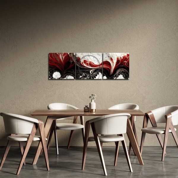 Kép - Modern absztrakció (órával) (90x30 cm)