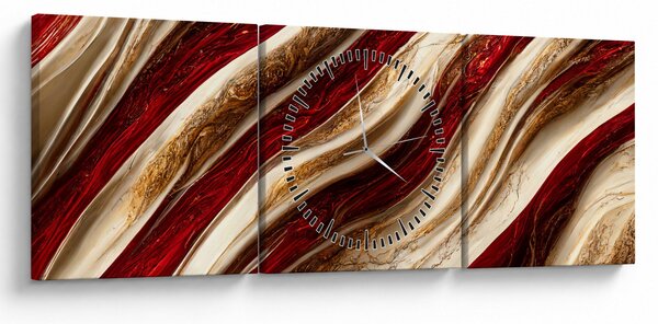 Kép - Arany - fehér textúra (órával) (90x30 cm)