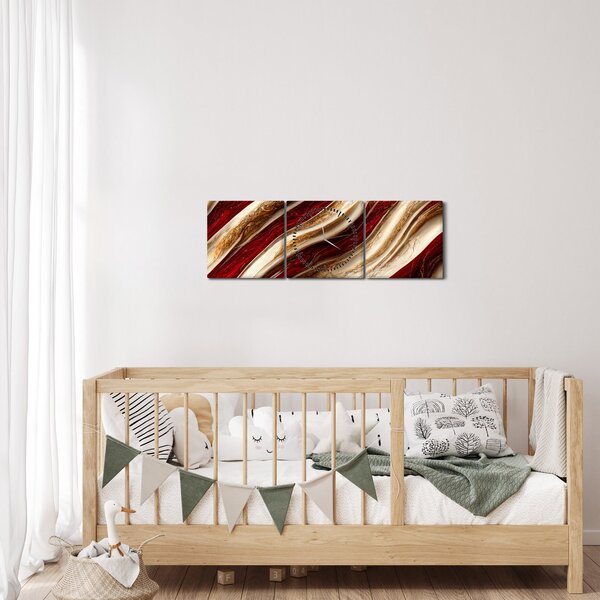 Kép - Arany - fehér textúra (órával) (90x30 cm)