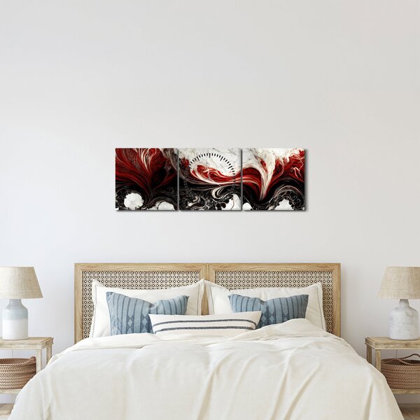 Kép - Modern absztrakció (órával) (90x30 cm)