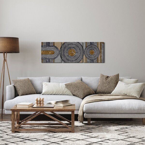 Kép - Dekoratív minták (órával) (90x30 cm)