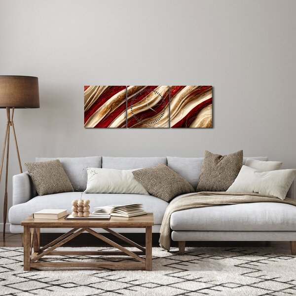 Kép - Arany - fehér textúra (órával) (90x30 cm)