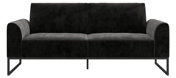 Fekete kinyitható kanapé 217,2 cm Adley - CosmoLiving by Cosmopolitan