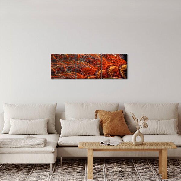 Kép - Absztrakt toll utánzat (órával) (90x30 cm)