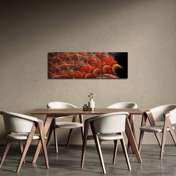 Kép - Absztrakt toll utánzat (órával) (90x30 cm)