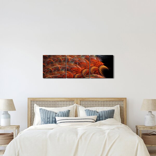 Kép - Absztrakt toll utánzat (órával) (90x30 cm)