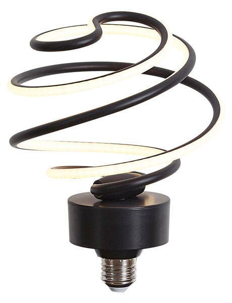 E27 LED dekorációs izzó fekete spirállal 6W 370 lm 3000K
