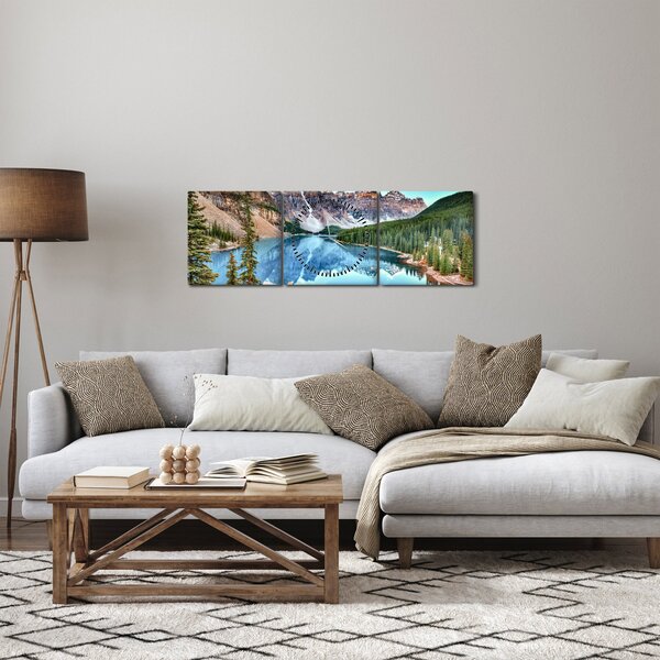 Kép - Moraine-tó (órával) (90x30 cm)