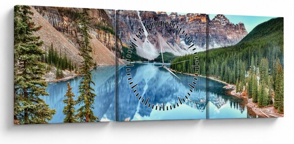 Kép - Moraine-tó (órával) (90x30 cm)