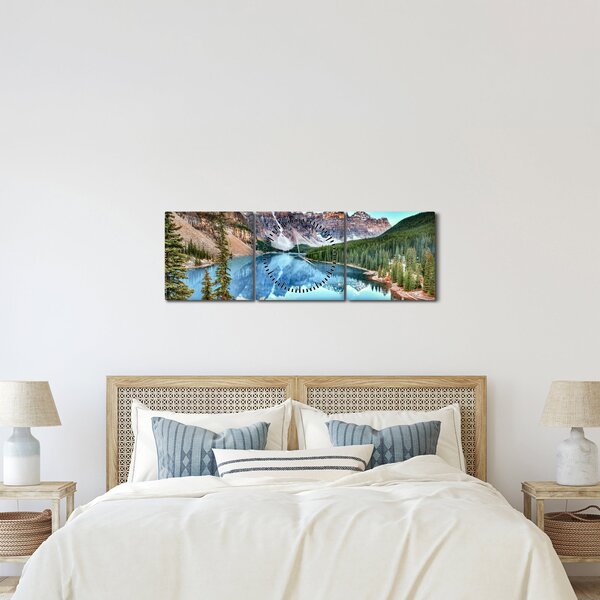 Kép - Moraine-tó (órával) (90x30 cm)