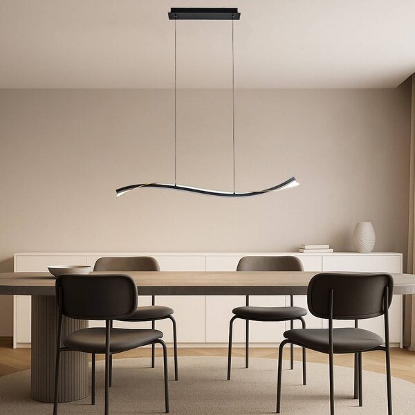 Lucande LED lógó világítás Alevia, fekete/arany, CCT, dimmelhető, Sárgaréz / arany, Nappali / Étkező, fém, Dizájn