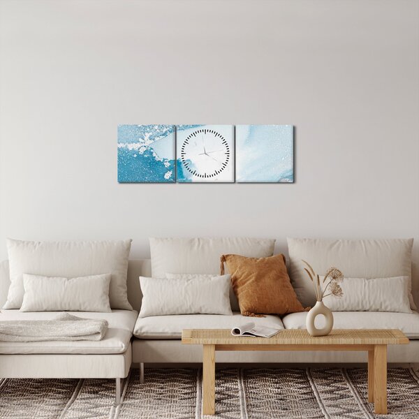 Kép - Kék dekoráció (órával) (90x30 cm)