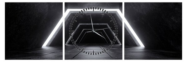 Kép - Futurisztikus alagút (órával) (90x30 cm)