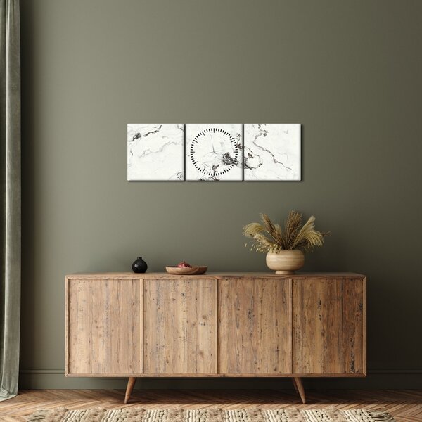 Kép - Fehér márvány (órával) (90x30 cm)
