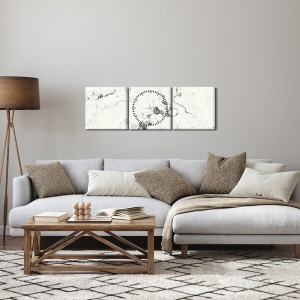 Kép - Fehér márvány (órával) (90x30 cm)