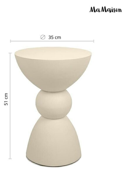 MaMaison Tadao Geometrikus Kisasztal Bézs MDF