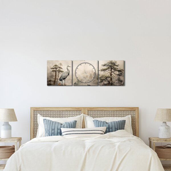 Kép - Rajzfilm tájkép (órával) (90x30 cm)