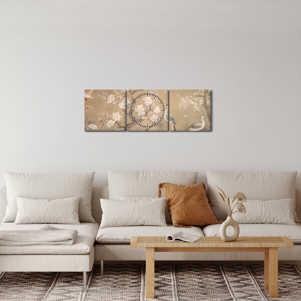 Kép - Rajzfilm japán táj (órával) (90x30 cm)
