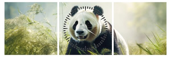 Kép - Panda (órával) (90x30 cm)