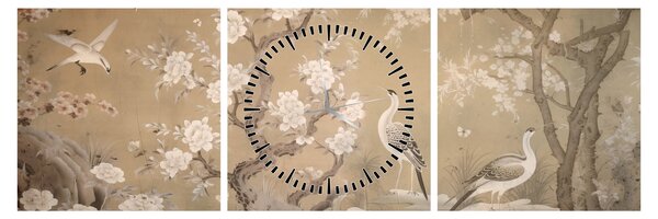 Kép - Rajzfilm japán táj (órával) (90x30 cm)