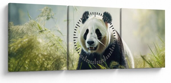 Kép - Panda (órával) (90x30 cm)