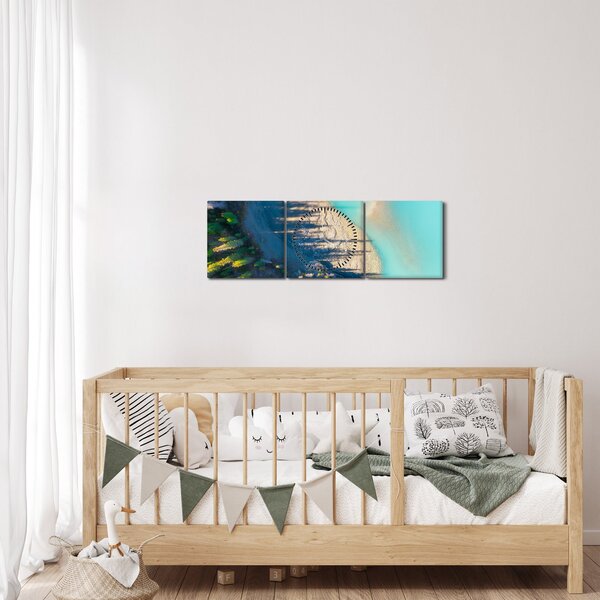 Kép - Kilátás a tóra (órával) (90x30 cm)