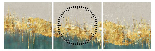 Kép - Textúra arany díszítéssel (órával) (90x30 cm)