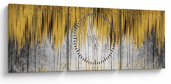 Kép - Arany vonalak (órával) (90x30 cm)