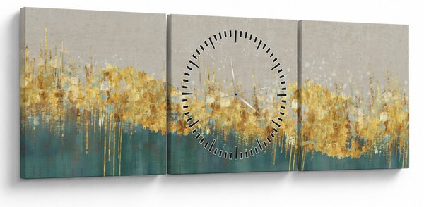 Kép - Textúra arany díszítéssel (órával) (90x30 cm)