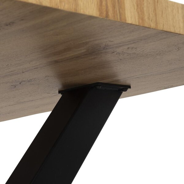 AVENBERG NATURAL SWIVEL Étkezőgarnitúra 4 szék + asztal 200cm
