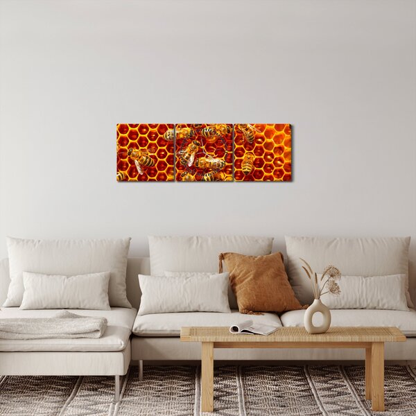 Kép - Méhsejtes (órával) (90x30 cm)