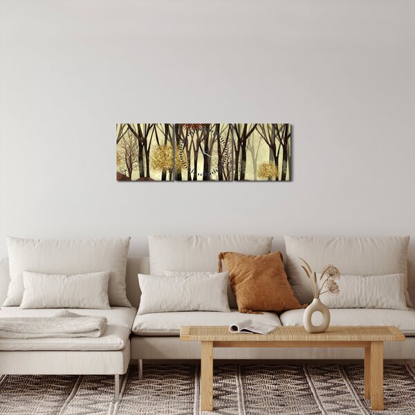 Kép - Dekoratív erdő (órával) (90x30 cm)