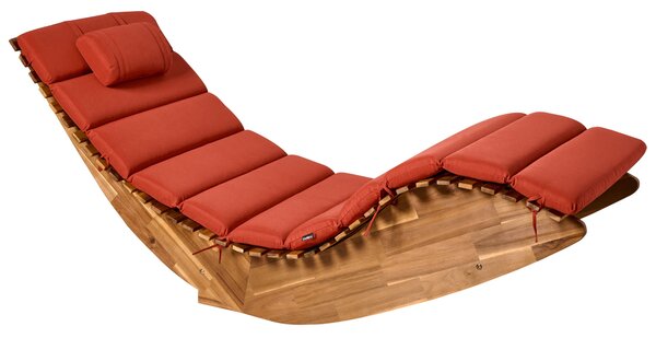 Kerti párna napozóágyhoz BRESCIA PREMIUM 180 x 60 cm Piros