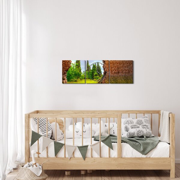 Kép - Édenkert (órával) (90x30 cm)