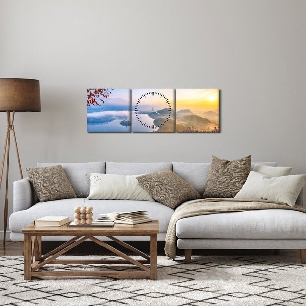 Kép - Bledi-tó (órával) (90x30 cm)