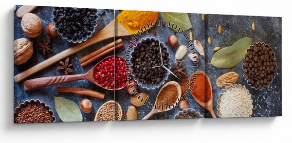 Kép - Fűszerek (órával) (90x30 cm)