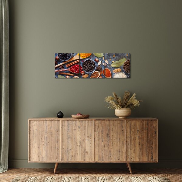 Kép - Fűszerek (órával) (90x30 cm)