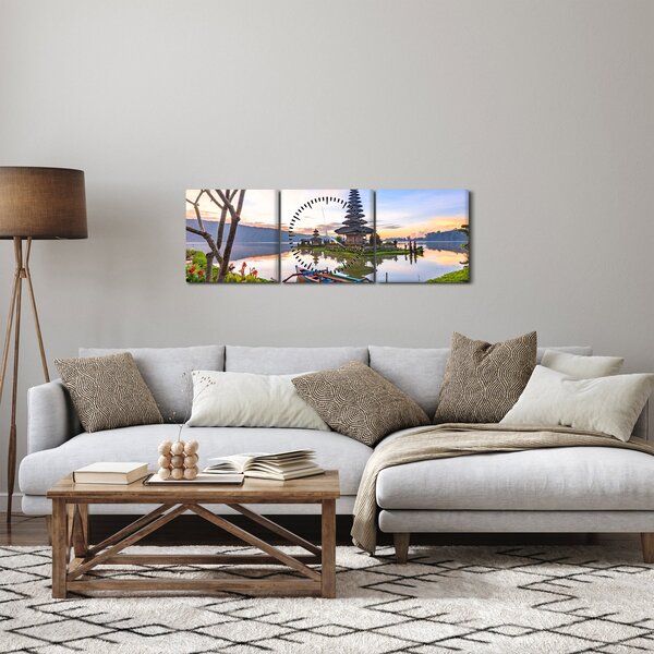 Kép - Pura Bratan templom (órával) (90x30 cm)