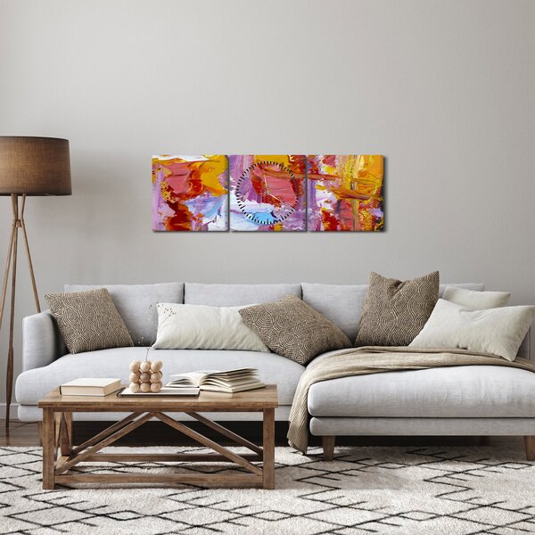 Kép - Olajfestmény (órával) (90x30 cm)