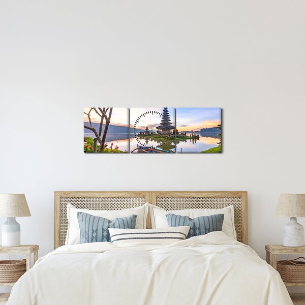 Kép - Pura Bratan templom (órával) (90x30 cm)