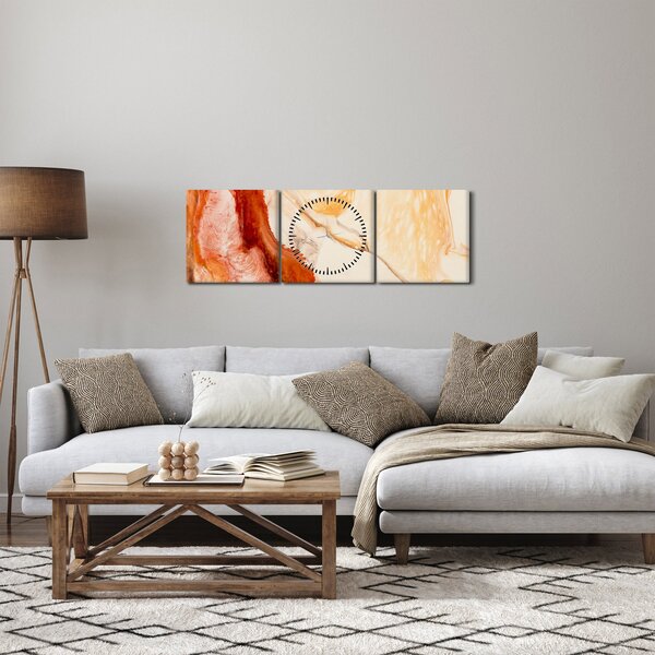Kép - Absztrakt festészet (órával) (90x30 cm)