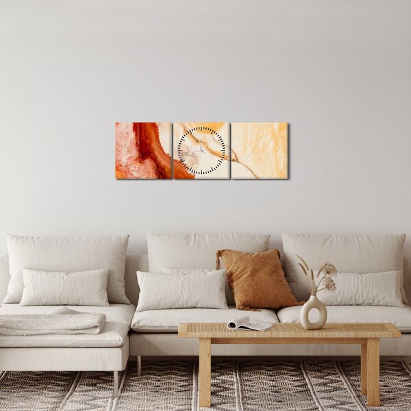 Kép - Absztrakt festészet (órával) (90x30 cm)